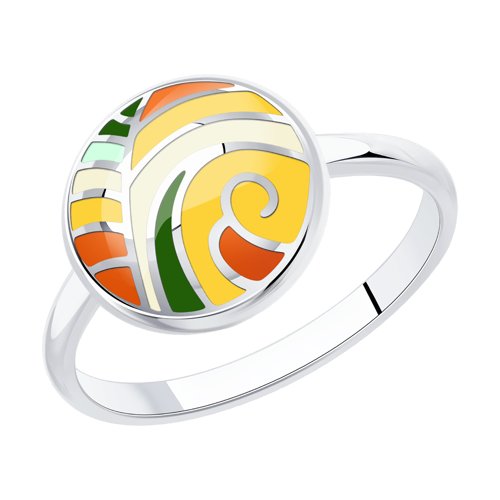 Серебряное кольцо Diamant 94-110-00893-1 с эмалью