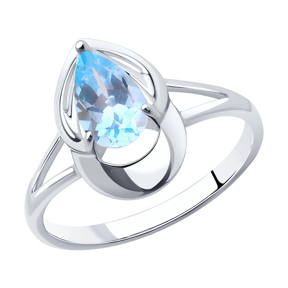 Серебряное кольцо Diamant 94-310-00981-1 с топазом