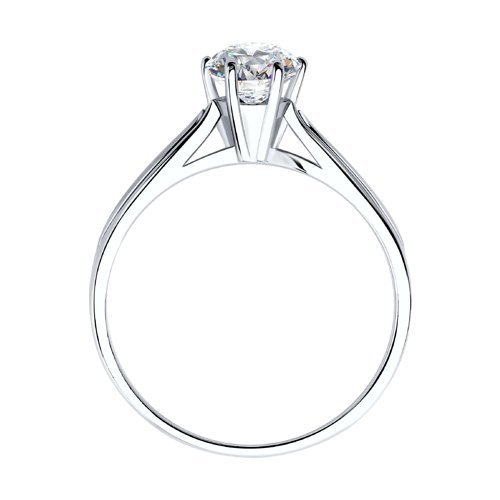 Помолвочное кольцо из серебра SOKOLOV с фианитом 94010047