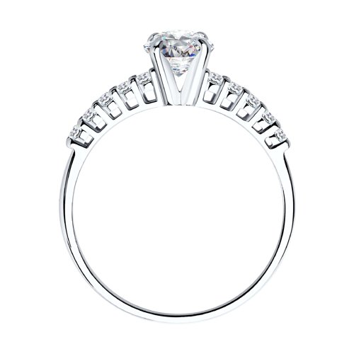 Помолвочное кольцо из серебра SOKOLOV с фианитом 94010157