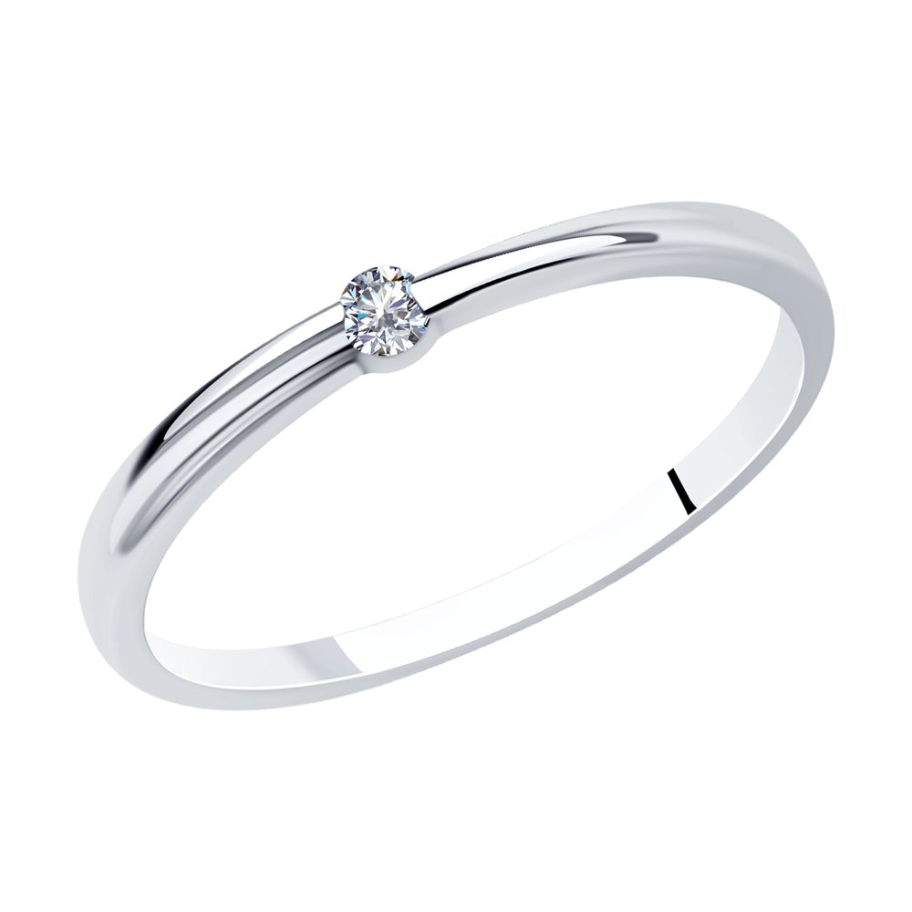 Помолвочное кольцо из серебра SOKOLOV с фианитом 94010628