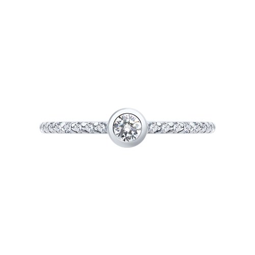 Помолвочное кольцо из серебра SOKOLOV с фианитом 94010629