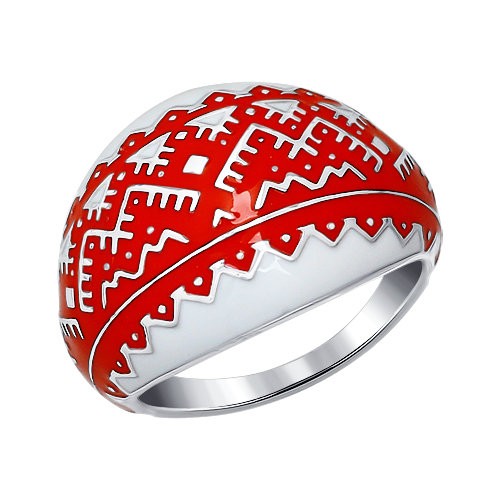 Серебряное кольцо SOKOLOV 94011168 с эмалью
