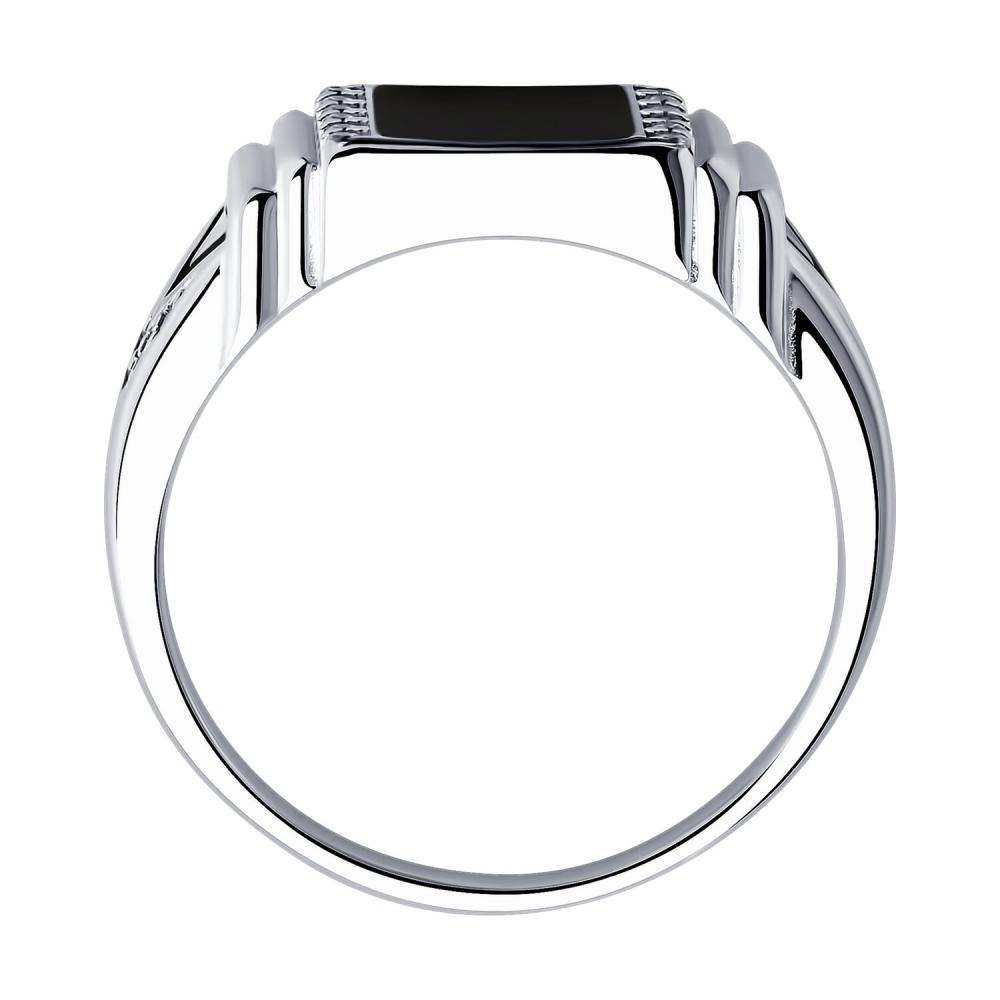 Серебряное кольцо SOKOLOV 94011323 с фианитом и эмалью