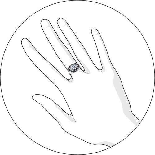 Серебряное кольцо SOKOLOV 94011332 с фианитом и эмалью