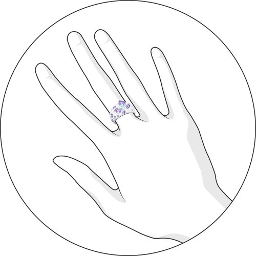 Серебряное кольцо SOKOLOV 94011494 с фианитом и эмалью