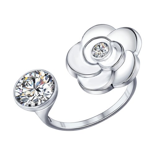 Серебряное кольцо SOKOLOV 94011885 с фианитом