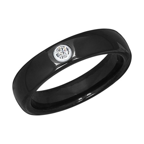 Серебряное кольцо SOKOLOV 94011914 с фианитом и керамикой