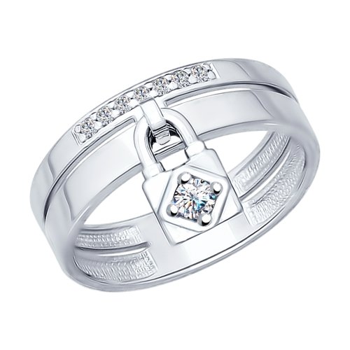 Серебряное кольцо SOKOLOV 94011979 с фианитом