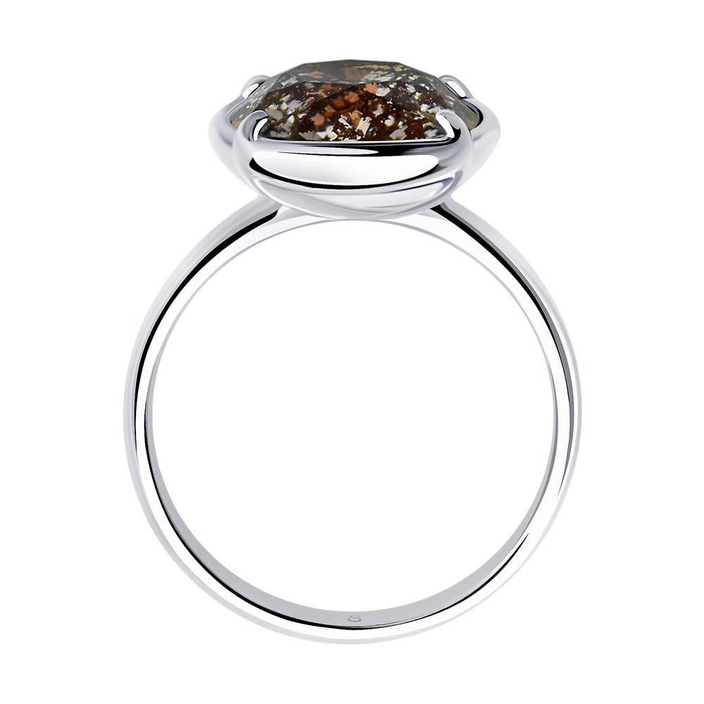 Серебряное кольцо SOKOLOV 94012056 с кристаллом Swarovski