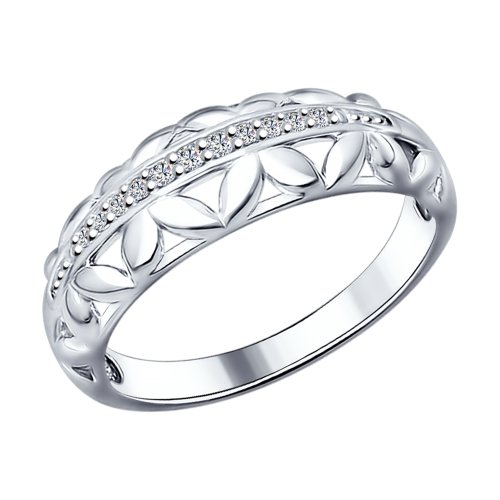 Серебряное кольцо SOKOLOV 94012137 с фианитом