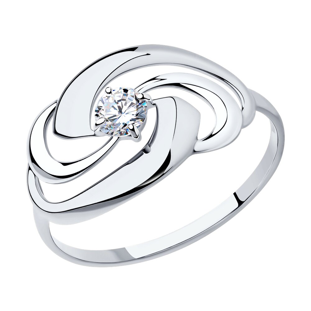 Серебряное кольцо SOKOLOV 94012159 с фианитом
