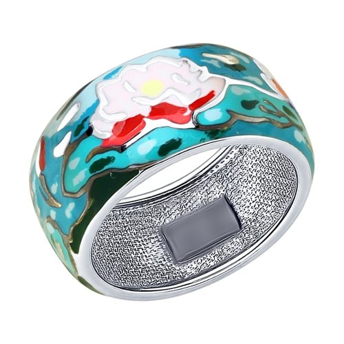 Серебряное кольцо SOKOLOV 94012214 с эмалью