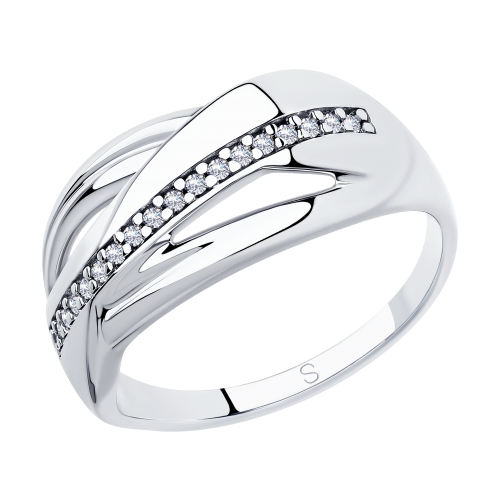 Серебряное кольцо SOKOLOV 94012880 с фианитом