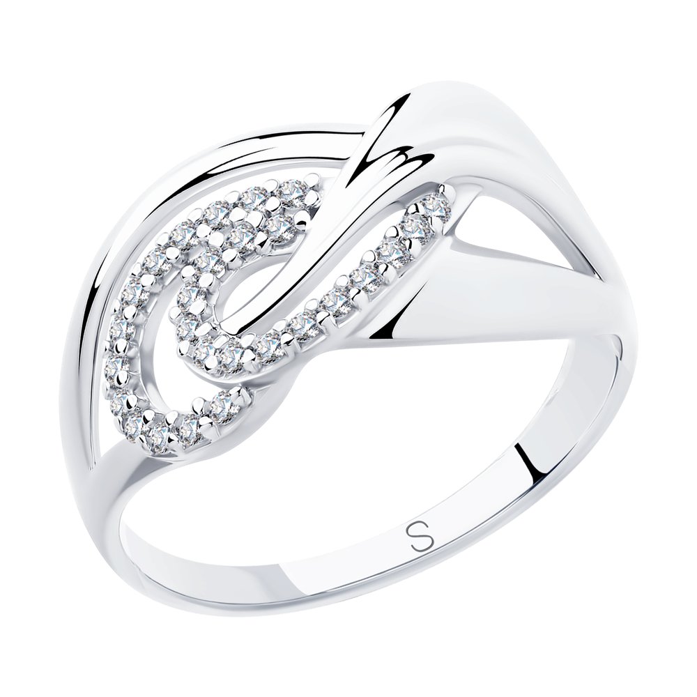 Серебряное кольцо SOKOLOV 94012922 с фианитом