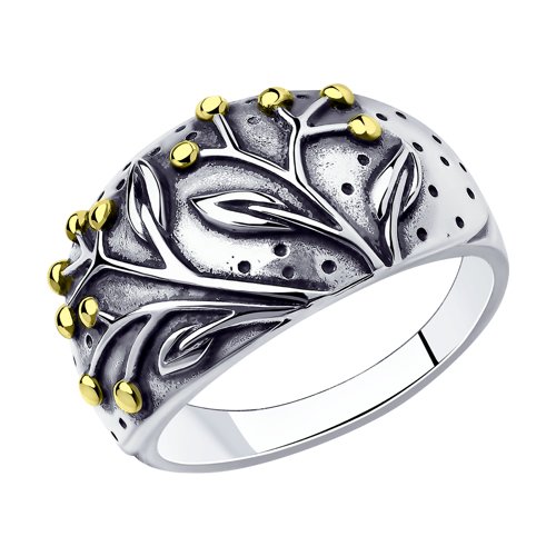 Кольцо из черненого серебра Diamant 95-110-00806-1
