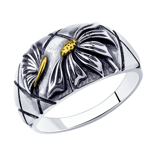 Кольцо из лимонного серебра Diamant 95-110-00813-1
