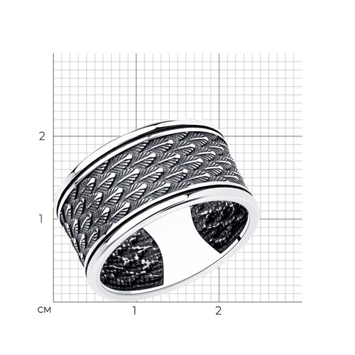 Кольцо из чернёного серебра SOKOLOV 95010172