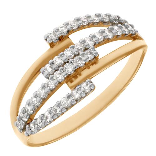 Золотое кольцо AQUAMARINE 961267к с бриллиантом
