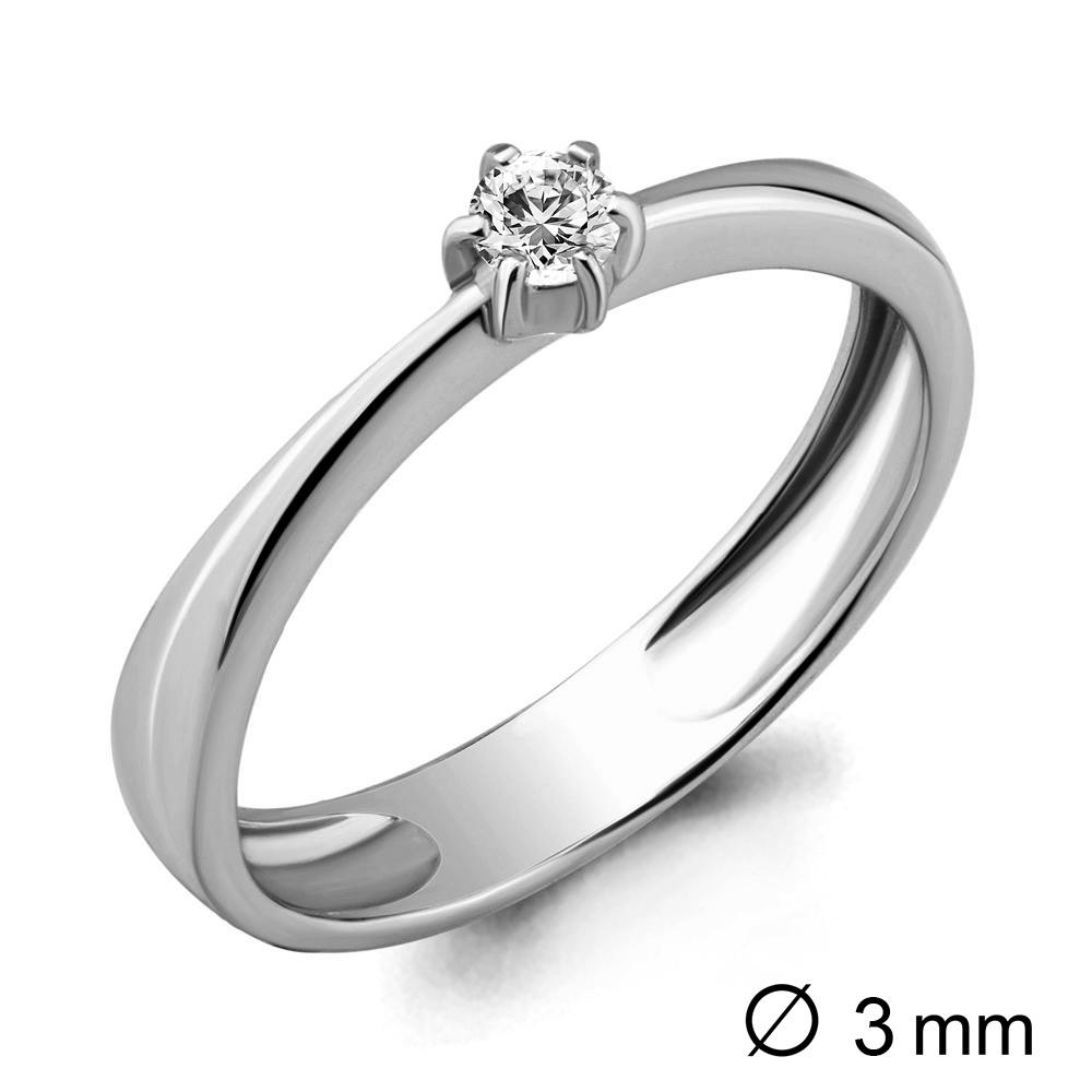 Золотое помолвочное кольцо AQUAMARINE с бриллиантом 961285