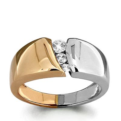 Золотое кольцо AQUAMARINE 962616к с бриллиантом