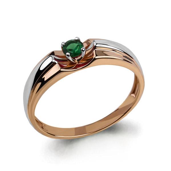 Золотое кольцо AQUAMARINE 963171к с изумрудом