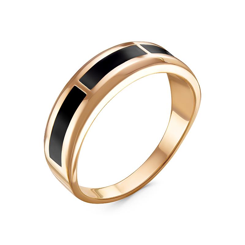 Золотое кольцо КЮЗ Del'ta D040258 с эмалью