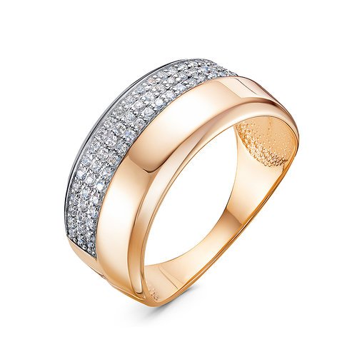 Золотое кольцо КЮЗ Del'ta D1101068 с фианитом