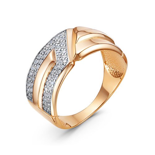 Золотое кольцо КЮЗ Del'ta D1101079 с фианитом