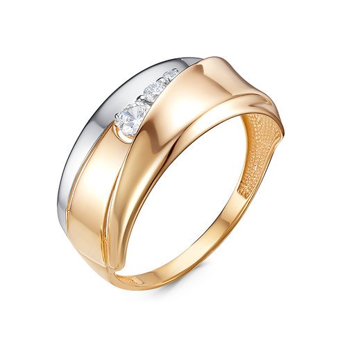 Золотое кольцо КЮЗ Del'ta D1101122 с фианитом
