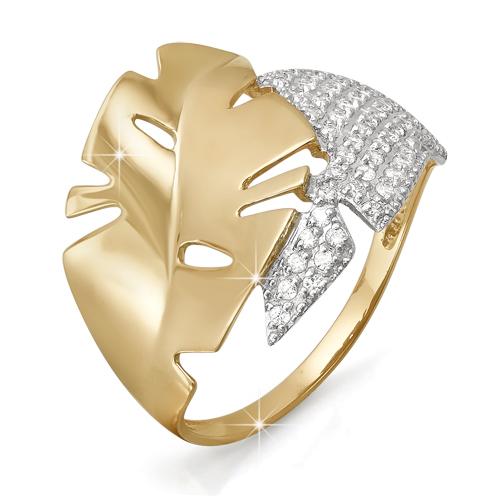 Золотое кольцо КЮЗ Del'ta D112539 с фианитом