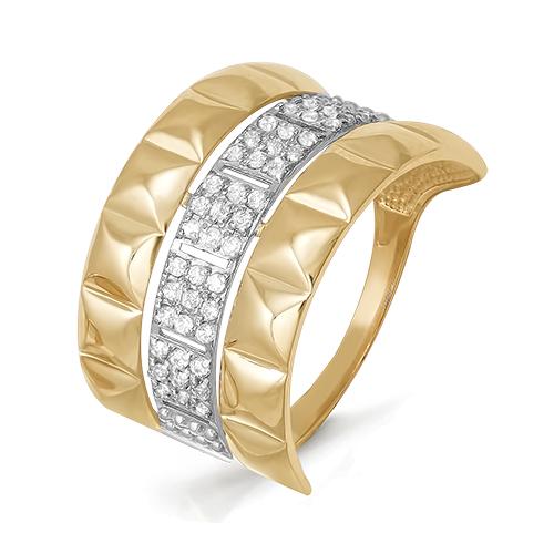 Золотое кольцо КЮЗ Del'ta D113265 с фианитом