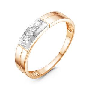 Золотое кольцо КЮЗ Del'ta D116074 с фианитом