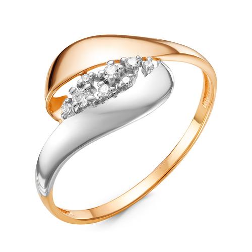 Золотое кольцо КЮЗ Del'ta D116596 с фианитом