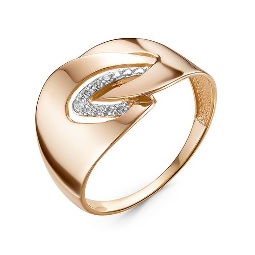 Золотое кольцо КЮЗ Del'ta D117523 с фианитом