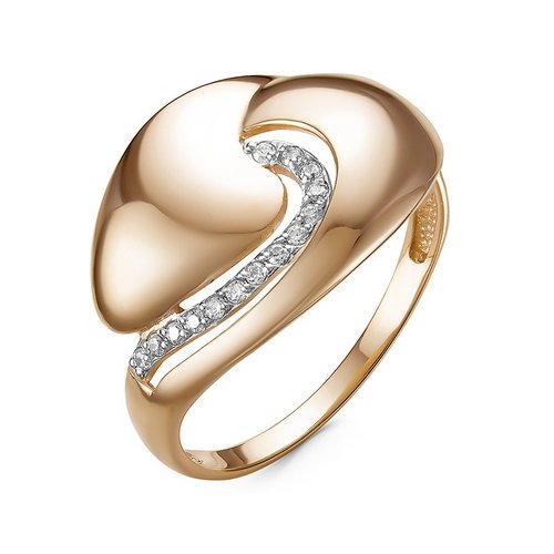 Золотое кольцо КЮЗ Del'ta D117675 с фианитом
