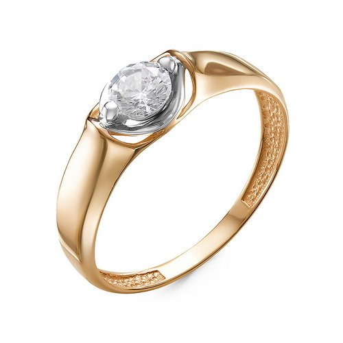 Золотое помолвочное кольцо КЮЗ Del'ta с фианитом D117718