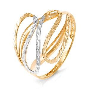 Золотое кольцо с алмазной гранью КЮЗ Del'ta D210289