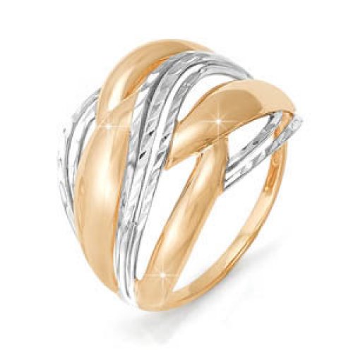 Золотое кольцо с алмазной гранью КЮЗ Del'ta D210642