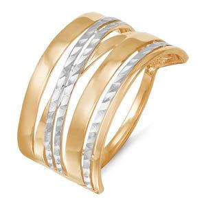 Золотое кольцо с алмазной гранью КЮЗ Del'ta D210704