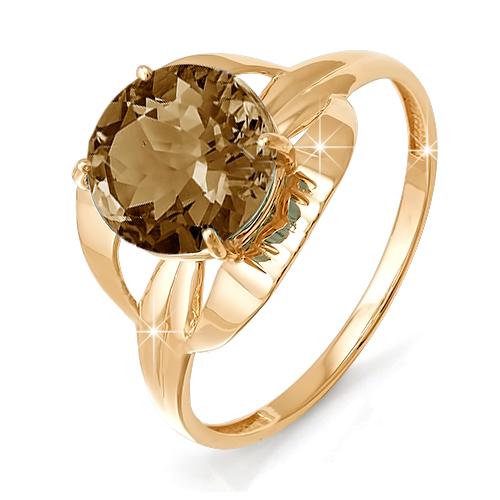 Золотое кольцо КЮЗ Del'ta D311180 с раухтопазом