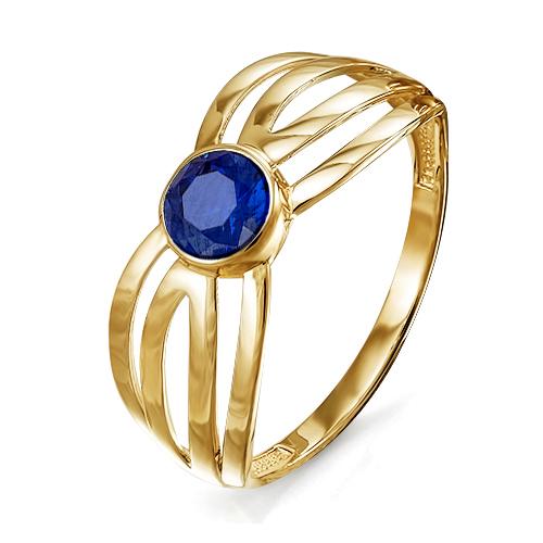 Золотое кольцо КЮЗ Del'ta D312881 с сапфировым корундом
