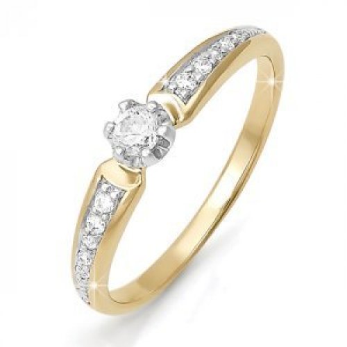 Золотое кольцо КЮЗ Del'ta DБР110162 с бриллиантом
