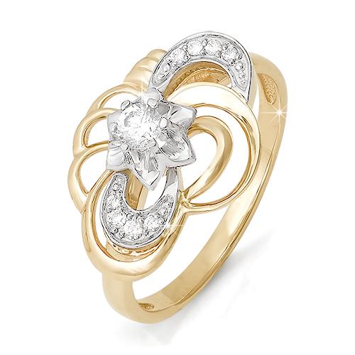 Золотое кольцо КЮЗ Del'ta DБР110176 с бриллиантом