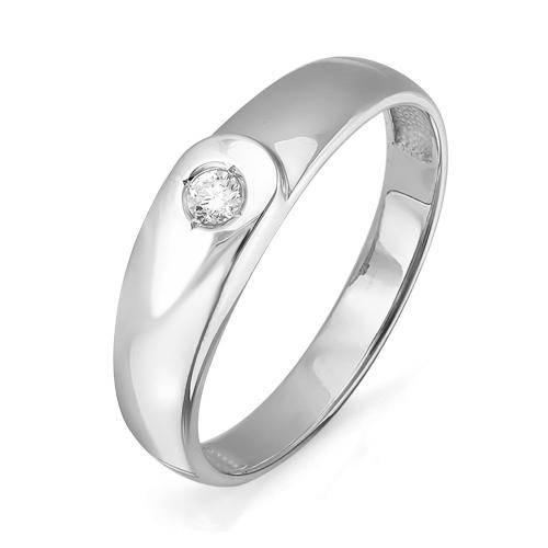 Помолвочное кольцо из белого золота КЮЗ Del'ta с бриллиантом DБР110726