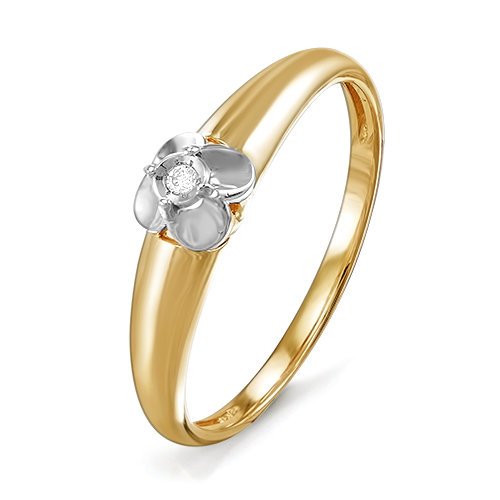 Золотое кольцо КЮЗ Del'ta DБР110854 с бриллиантом