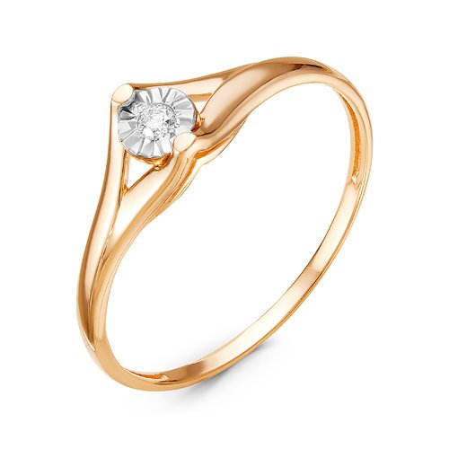Золотое кольцо КЮЗ Del'ta DБР111093 с бриллиантом