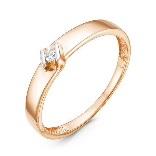 Золотое кольцо КЮЗ Del'ta DБР111141 с бриллиантом