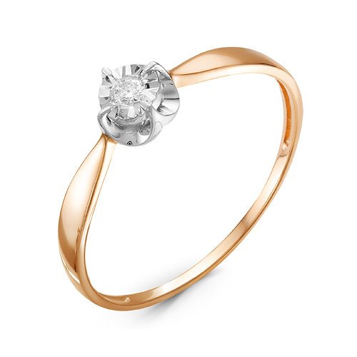 Золотое кольцо КЮЗ Del'ta DБР111167 с бриллиантом