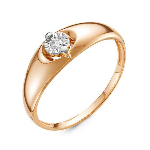Золотое кольцо КЮЗ Del'ta DБР111173 с бриллиантом